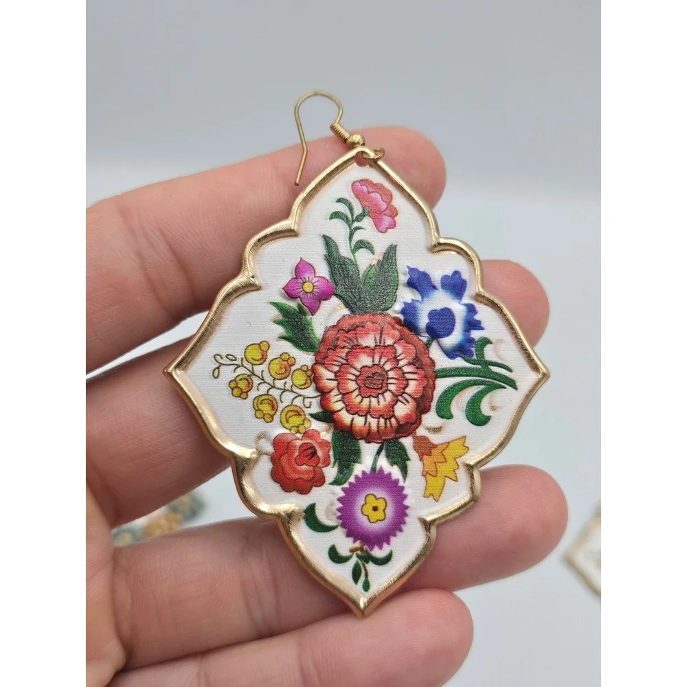 Unbranded Statement Earring Bundle Womens OS Multicolor Excellent Floral Raffia‎